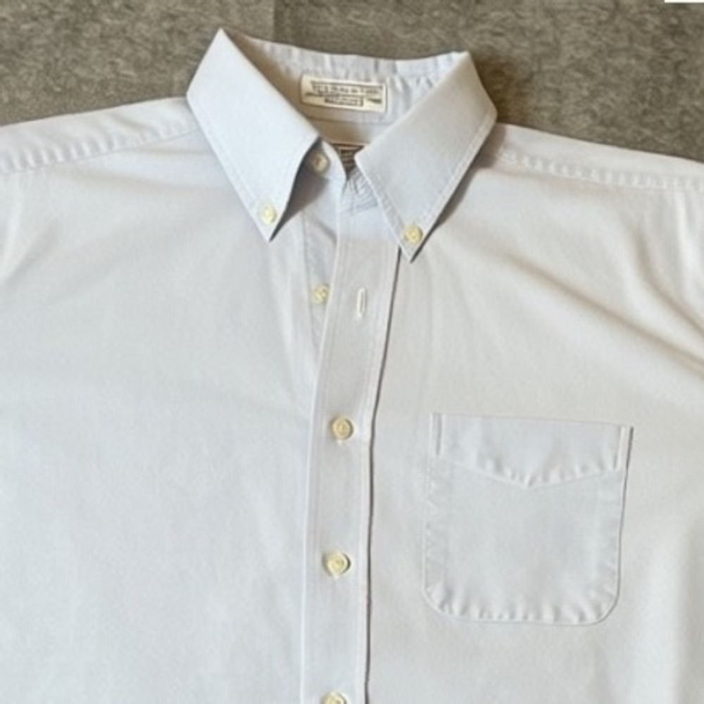 LL Bean Shirt Mens 16.5/32 Blue Traditional Fit‎ Button Down Oxford Classic